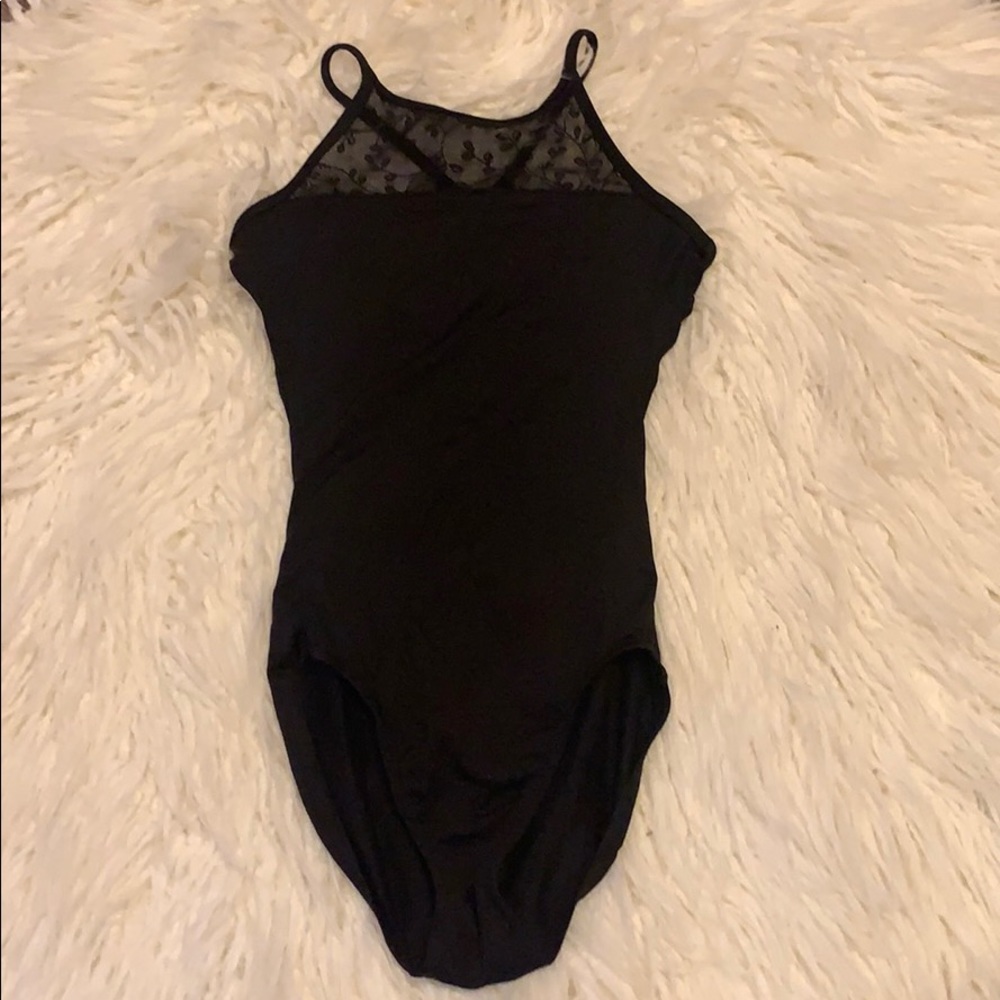 Mirella black Leotard- sz Petite